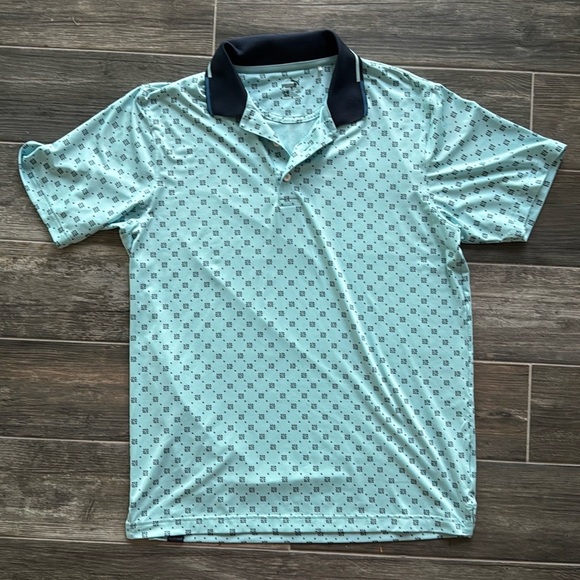 Puma Other - Puma Light Blue Patterned Golf Polo – Size Medium